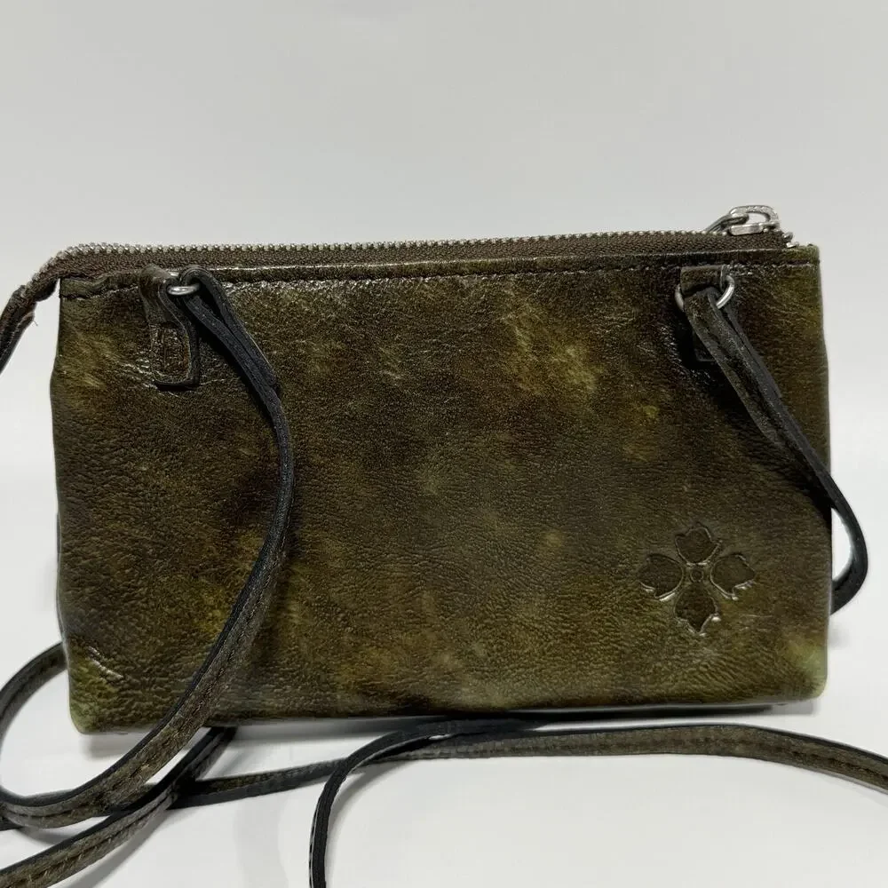 Patricia Nash Tooled Leather Crossbody Mini Purse Turquoise SORBOLA Flower 7
